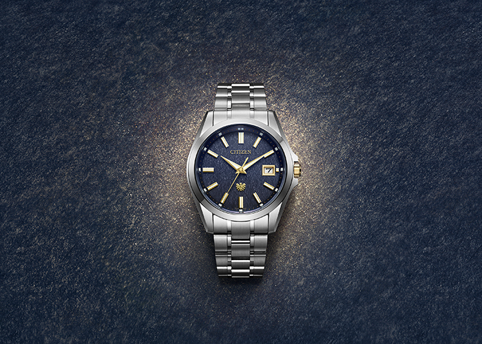 La The CITIZEN AQ4094-58L marie un cadran washi indigo a la precision Eco-Drive