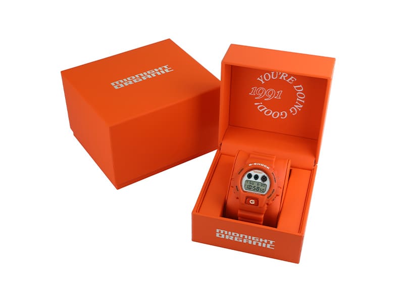 Official G-SHOCK x Midnight Organic DW6900MO26-4 packaging image