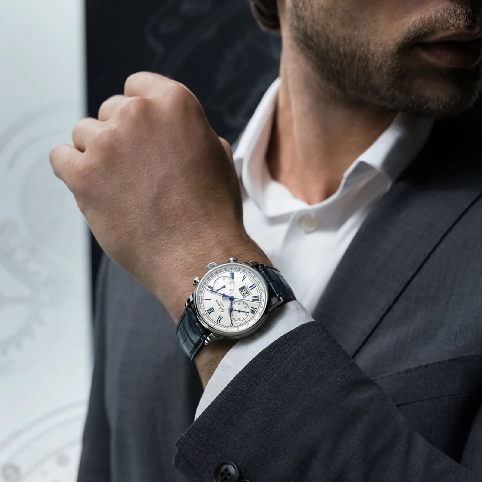 Glashütte Original Senator Chronograph in an official lifestyle setting
