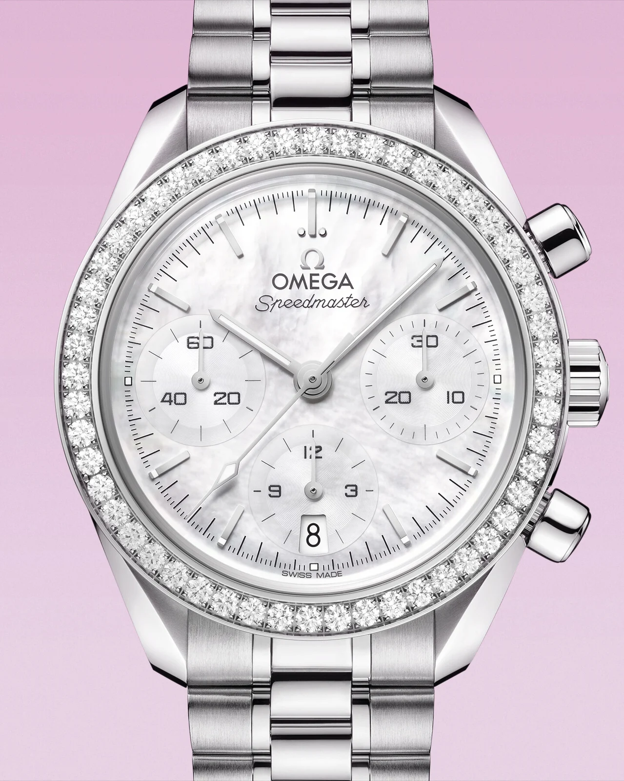 OMEGA Speedmaster 38 324.15.38.50.05.001 front view