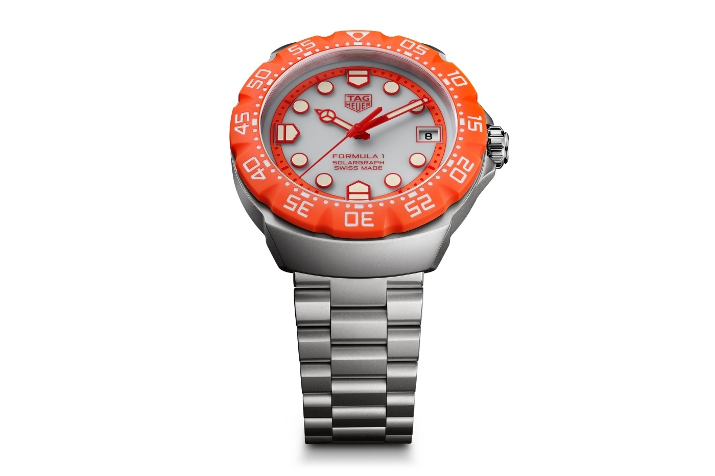 Official TAG Heuer Formula 1 Solargraph Zandvoort bracelet front image.