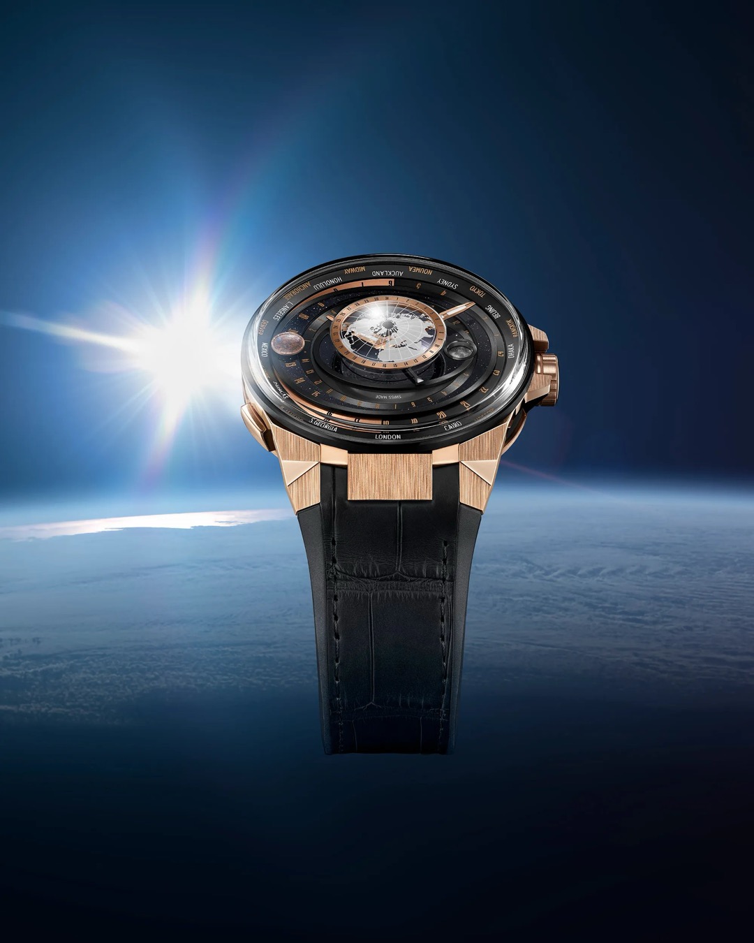 Official detail image of the Ulysse Nardin Blast Moonstruck astronomical display