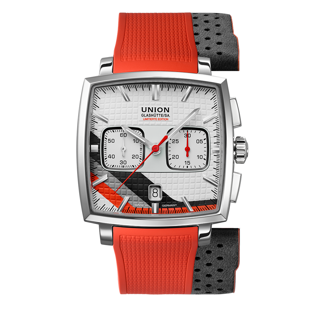 Official front image of the Union Glashütte Averin Chronograph Limited Edition Sachsen Classic 2026
